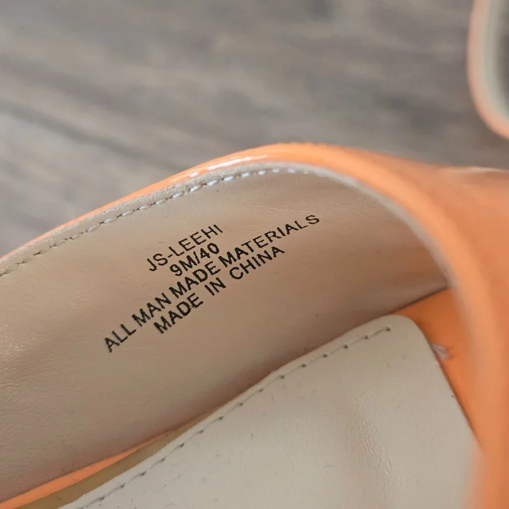 Jessica Simpson Leehi Orange Wedge Heel Sandal
